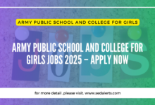 Army Public School and College for Girls Jobs 2025 – Apply Now