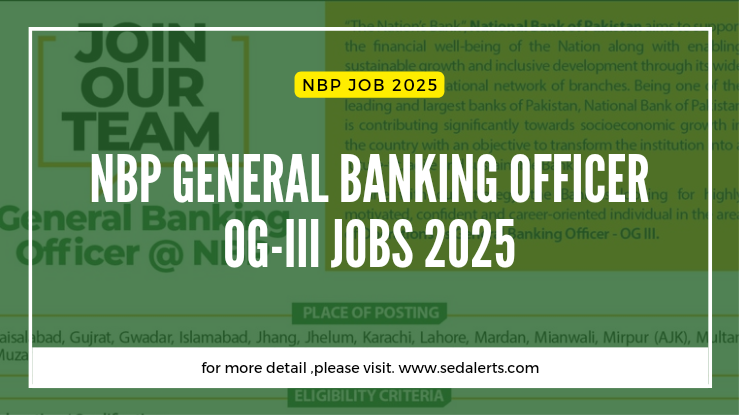 NBP General Banking Officer OG-III Jobs 2025