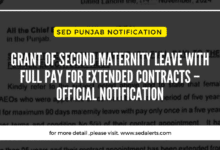 Grant of Second Maternity Leave with Full Pay for Extended Contracts – Official Notification