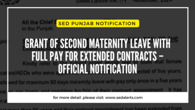 Grant of Second Maternity Leave with Full Pay for Extended Contracts – Official Notification