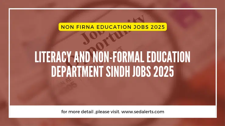 Literacy and Non-Formal Education Department Sindh Jobs 2025