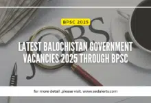 Latest Balochistan Government Vacancies 2025 Through BPSC