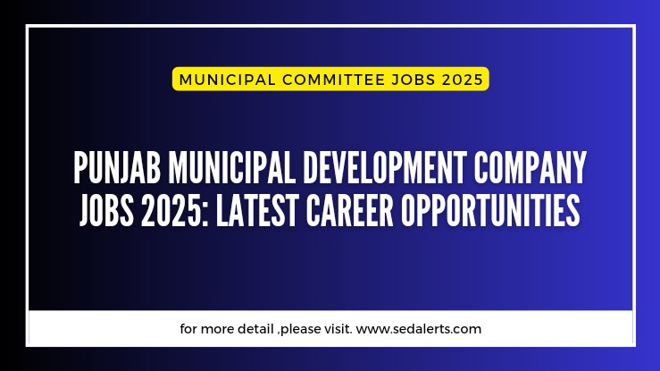 Punjab Municipal Development Company Jobs 2025