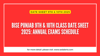 BISE Punjab 9th & 10th Class Date Sheet 2025: Annual Exams Schedule