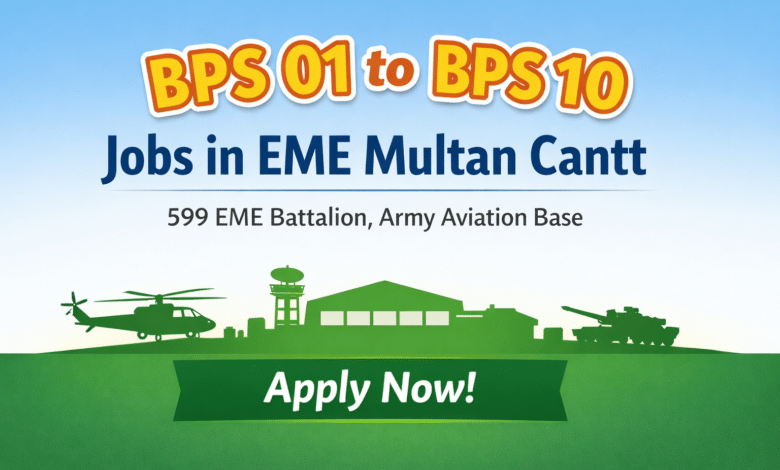 BPS 01 to BPS 10 Jobs in EME Multan Cantt 2026